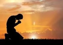 man praying